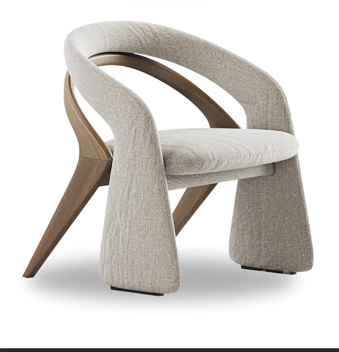 كرسي كافيهات _ تصميم فاخر يجمع بين الخشب والقماش